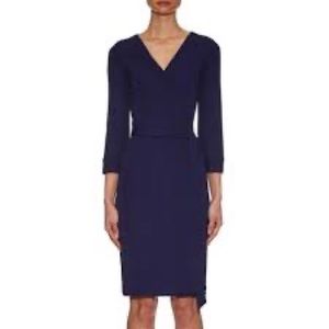 NWT Diane Von Furstenberg Julian Two Navy Wrap Dress Size 12